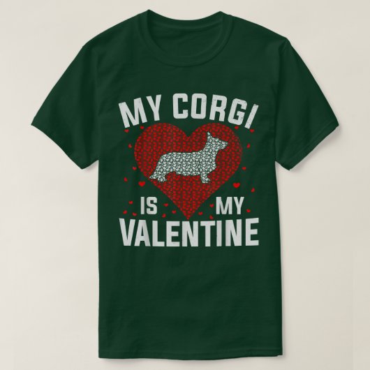 Mijn Corgi is mijn Valentijn Valentijnsdag jongens T-shirt (Design voorkant)
