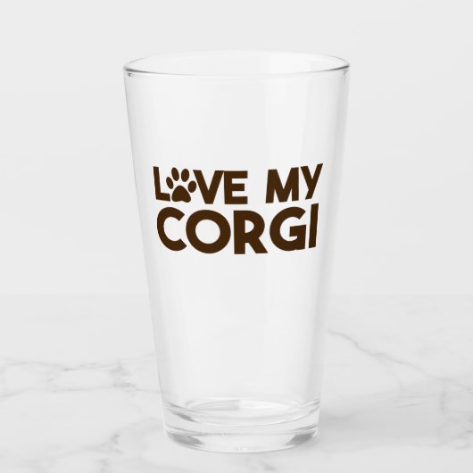 MIJN CORGI PAW BEHOUDEN GLAS (Voorkant)