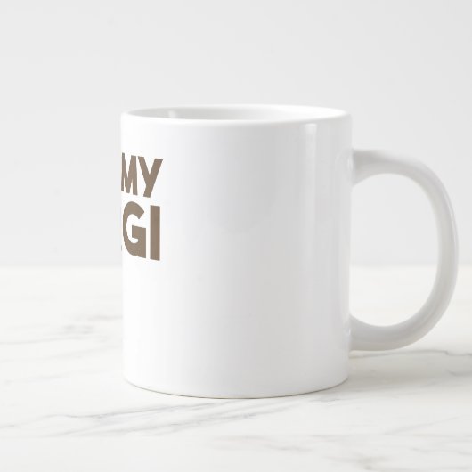 MIJN CORGI PAW BEHOUDEN GROTE KOFFIEKOP (Rechts)