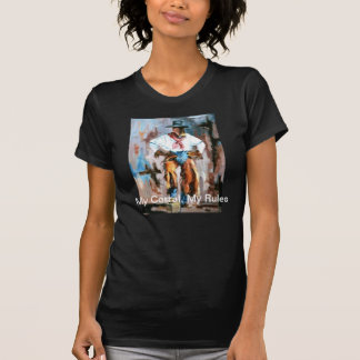 MIJN CORRAL, MIJN REGELS COWGIRL ATTITUDE T-SHIRT