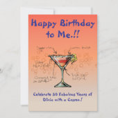 Mijn Cosmopolitan verjaardagsfeestje uitnodiging (Voorkant)