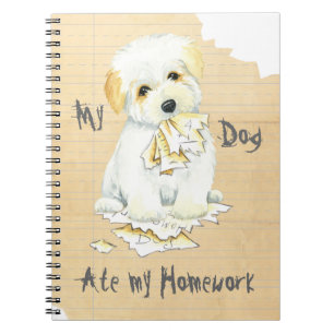 Mijn Coton Ate Mijn thuiswerk Notitieboek