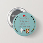 Mijn Coton de Tulear Loves Peanut Butter Ronde Button 5,7 Cm (Voorkant /achterkant)