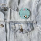 Mijn Coton de Tulear Loves Peanut Butter Ronde Button 5,7 Cm (In situ)