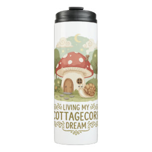 Mijn Cottagecore Droom Leven Schattig Whimsical Thermosbeker
