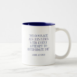 Mijn Courage breidt me altijd uit... Tweekleurige Koffiemok