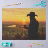 Mijn cowboy bij zonsondergang - Vineyard Edition Tissuepapier (Craft)