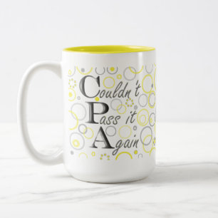 Mijn CPA-examens zijn verstreken! Kon het niet nog Tweekleurige Koffiemok