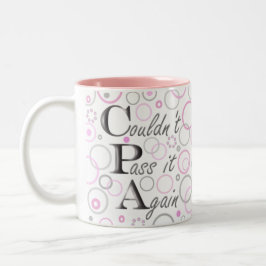 Mijn CPA-examens zijn verstreken! Kon het niet nog Tweekleurige Koffiemok