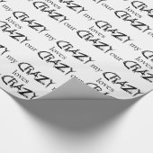 Mijn Crazy houdt van je gek Cadeaupapier (Hoek)