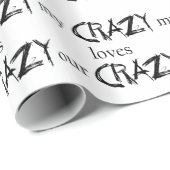 Mijn Crazy houdt van je gek Cadeaupapier (Rol Hoek)