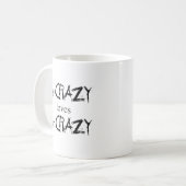 Mijn Crazy houdt van je gek Koffiemok (Voorkant links)