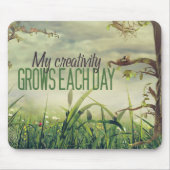 "Mijn creativiteit groeit" Motivatie Affirmatie Muismat (Voorkant)