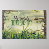"Mijn creativiteit groeit" Motivatie Affirmatie Poster (Voorkant)