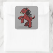Mijn Creepy Little Pony Vierkante Sticker (Tas)