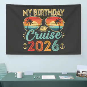 Mijn Cruise 2026 Feest Cruise Vakantie Spandoek