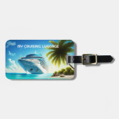 Mijn cruiseschip met bagage bagagelabel (Voorkant horizontaal)
