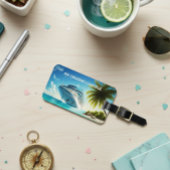 Mijn cruiseschip met bagage bagagelabel