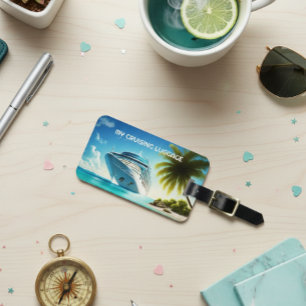 Mijn cruiseschip met bagage bagagelabel