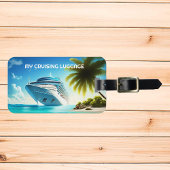 Mijn cruiseschip met bagage bagagelabel