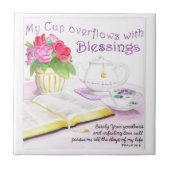 Mijn cup overloopt keramische Tegel Tegeltje (Voorkant)