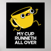 Mijn Cup Runnet All Over Grappige Bijbel Pun Donke Poster (Voorkant)