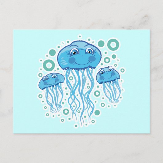 Mijn Cute Jellyfish - briefkaart (Voorkant)