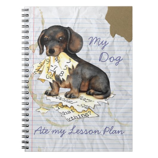 Mijn Dachshund Ate Mijn Lesson Plan Notitieboek (Voorkant)