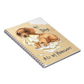 Mijn Dachshund Ate Mijn thuiswerk Notitieboek (Rechterzijde)