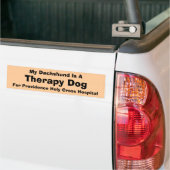Mijn Dachshund is een therapie hond Bumpersticker (Op Truck)