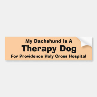 Mijn Dachshund is een therapie hond Bumpersticker