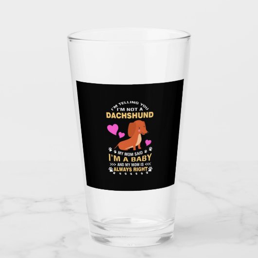 Mijn Dachshund is mijn Baby Glas (Voorkant)