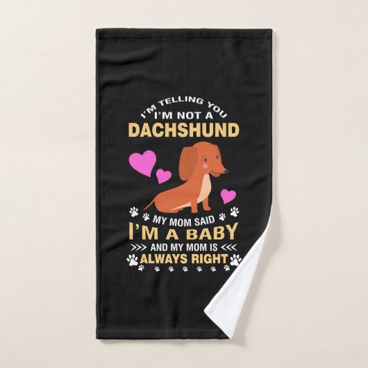 Mijn Dachshund is mijn Baby Handdoek (Handdoek)
