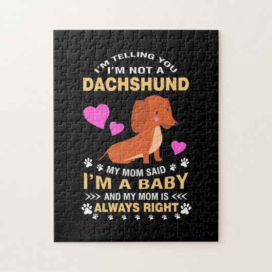 Mijn Dachshund is mijn Baby Legpuzzel (Verticaal)