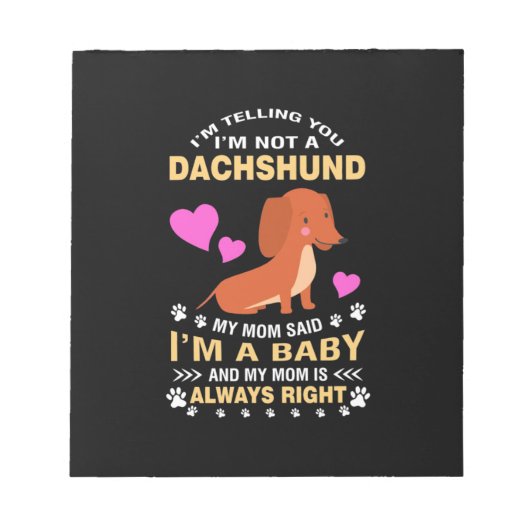 Mijn Dachshund Is Mijn Baby Notitieblok (Voorkant)
