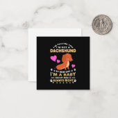 Mijn Dachshund is mijn Baby Notitiekaartje (Voorkant / Achterkant in situ)