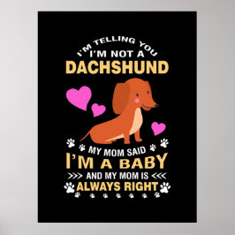 Mijn Dachshund is mijn Baby Poster