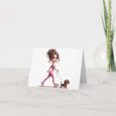 Mijn Dachshund lopen Kaart (Voorkant)