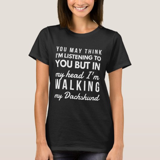 Mijn Dachshund lopen T-shirt (Voorkant)