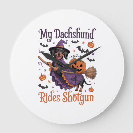 Mijn Dachshund rijdt shotgun Grote Klok (Voorkant)