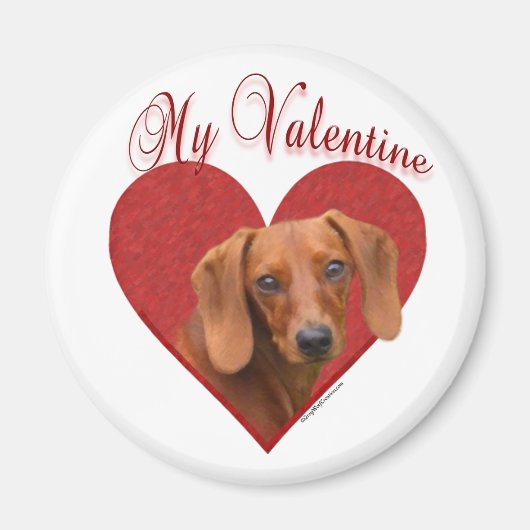 Mijn Dachshund Valentijn Magneet (Voorkant)