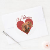 Mijn Dachshund Valentijn Ronde Sticker (Envelop)