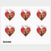 Mijn Dachshund Valentijn Ronde Sticker (Vel)