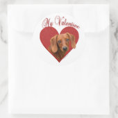 Mijn Dachshund Valentijn Ronde Sticker (Tas)