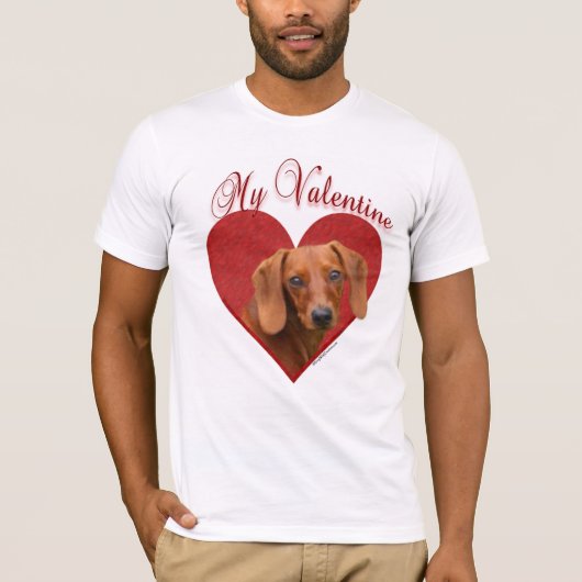 Mijn Dachshund Valentijn T-shirt (Voorkant)