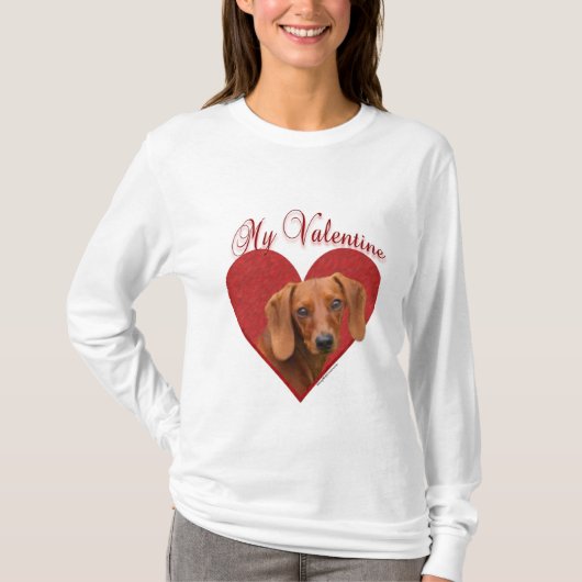 Mijn Dachshund Valentijn T-shirt (Voorkant)