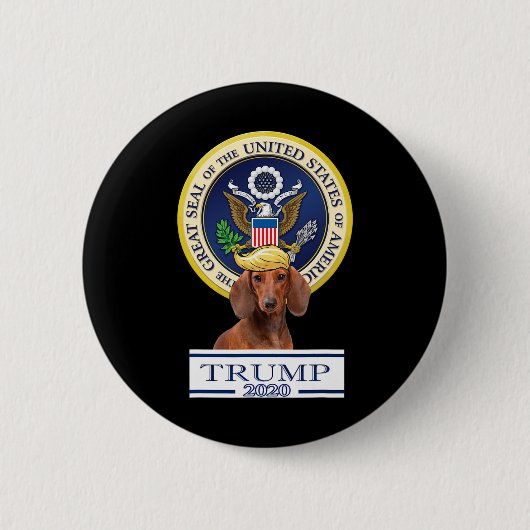 Mijn Dachshund voor Trump Ronde Button 5,7 Cm (Voorkant)