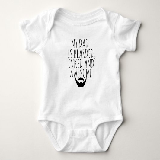 MIJN DAD IS BEARD, INKT EN GEWELDIGE BABY ROMPER (Voorkant)