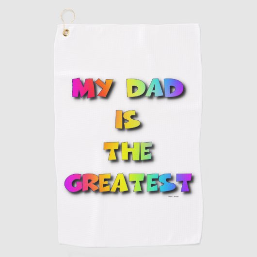 MIJN DAD IS DE GROOTSTE Golfhanddoek (Voorkant)