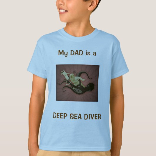 MIJN DAD IS EEN DIEPE ZEE DIVER T-SHIRT (Voorkant)